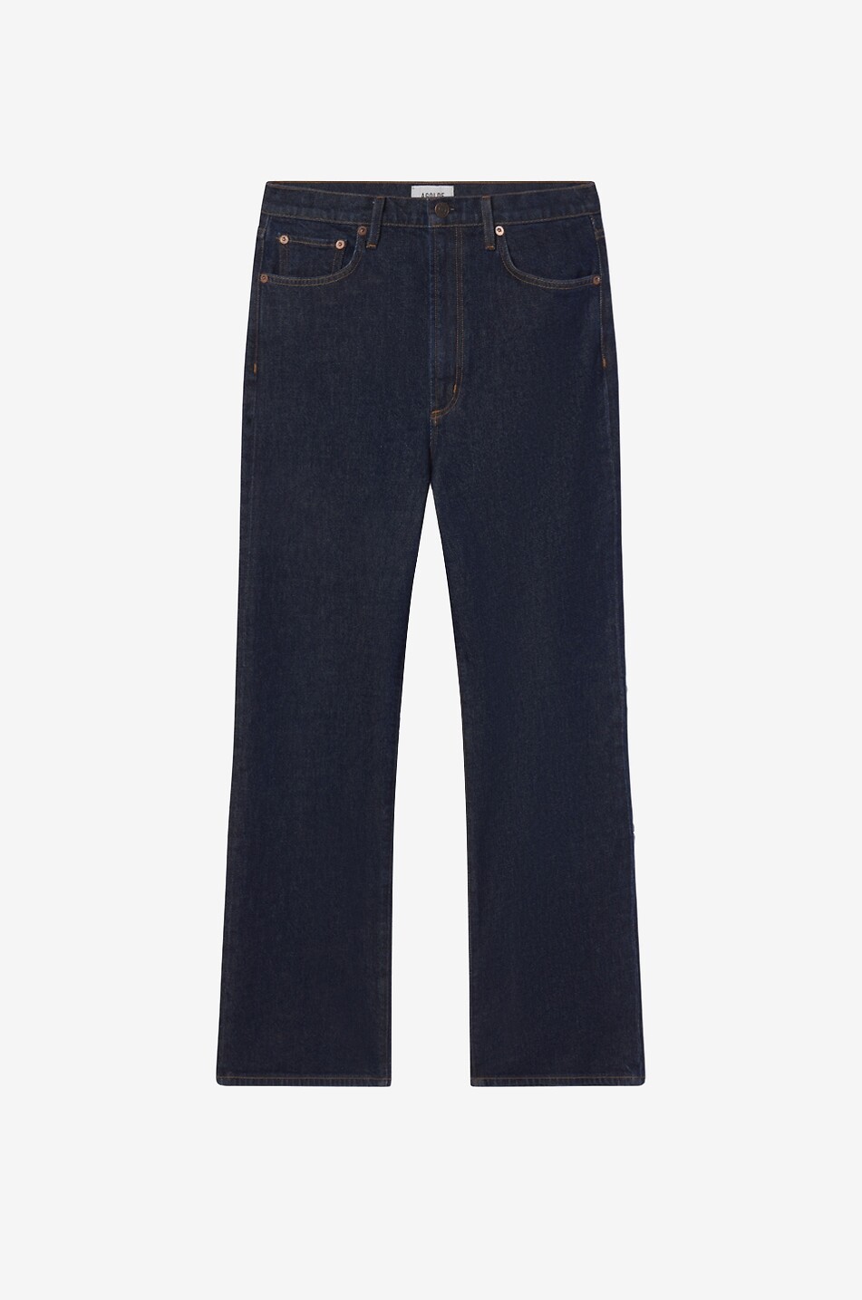 AGOLDE Jean droit décontracté à taille mi-haute Harper Reissue Femme BLEU FONCE 1