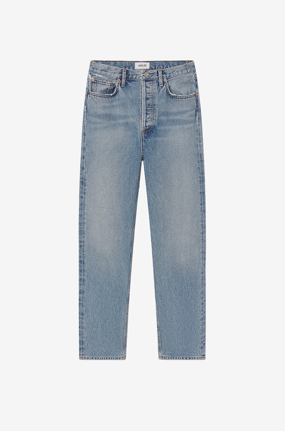 Jean droit à taille haute en denim 90's Pinch Waist Stage