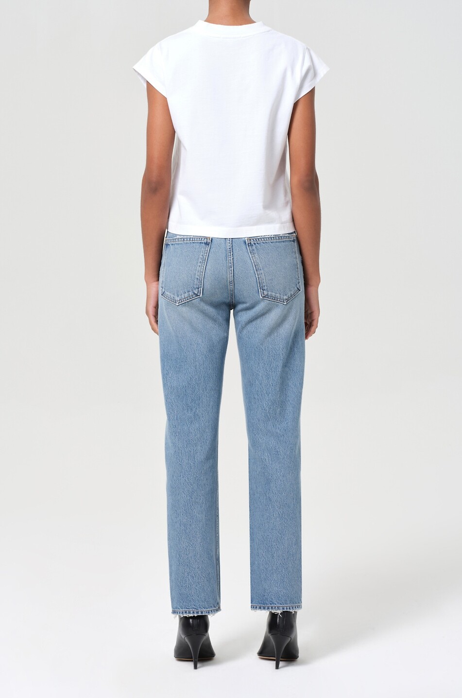 AGOLDE Jean droit à taille haute en denim 90's Pinch Waist Stage Femme BLEU 3