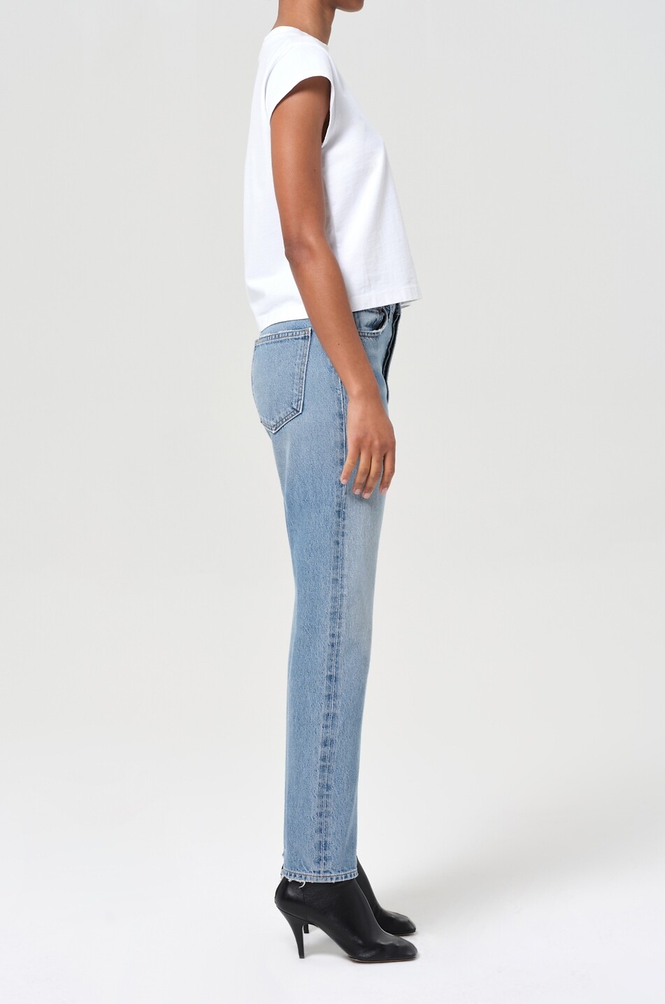 AGOLDE Jean droit à taille haute en denim 90's Pinch Waist Stage Femme BLEU 5