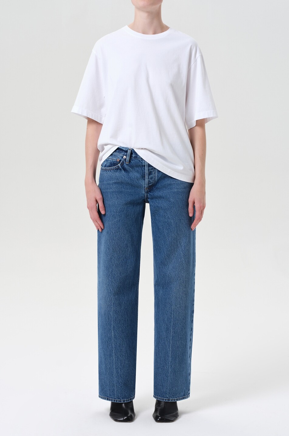 AGOLDE Jean décontracté taille basse Lor Rise Loose Charge Femme BLEU 2