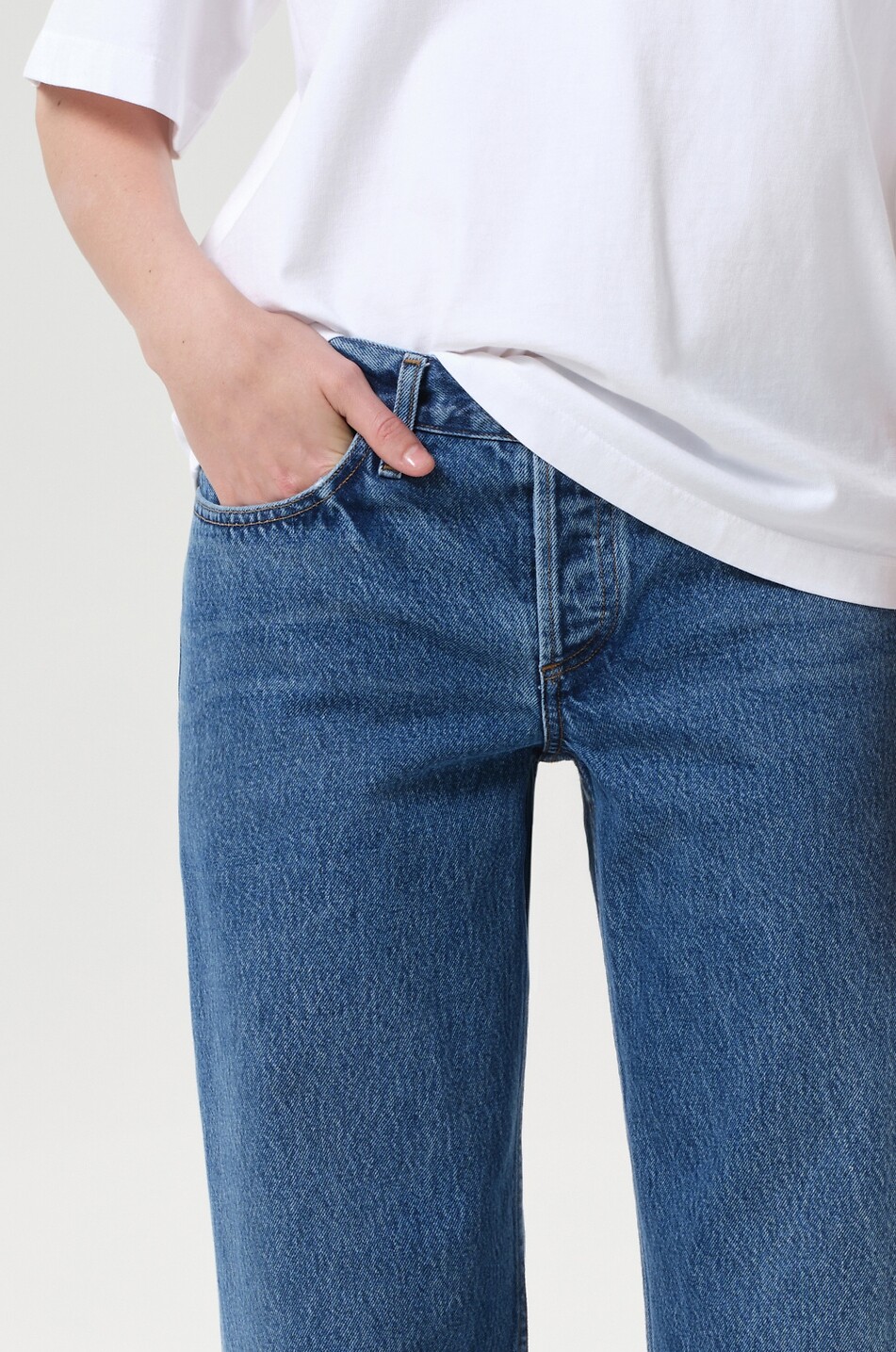 AGOLDE Jean décontracté taille basse Lor Rise Loose Charge Femme BLEU 4