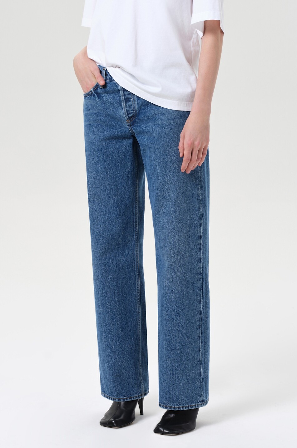 AGOLDE Jean décontracté taille basse Lor Rise Loose Charge Femme BLEU 5