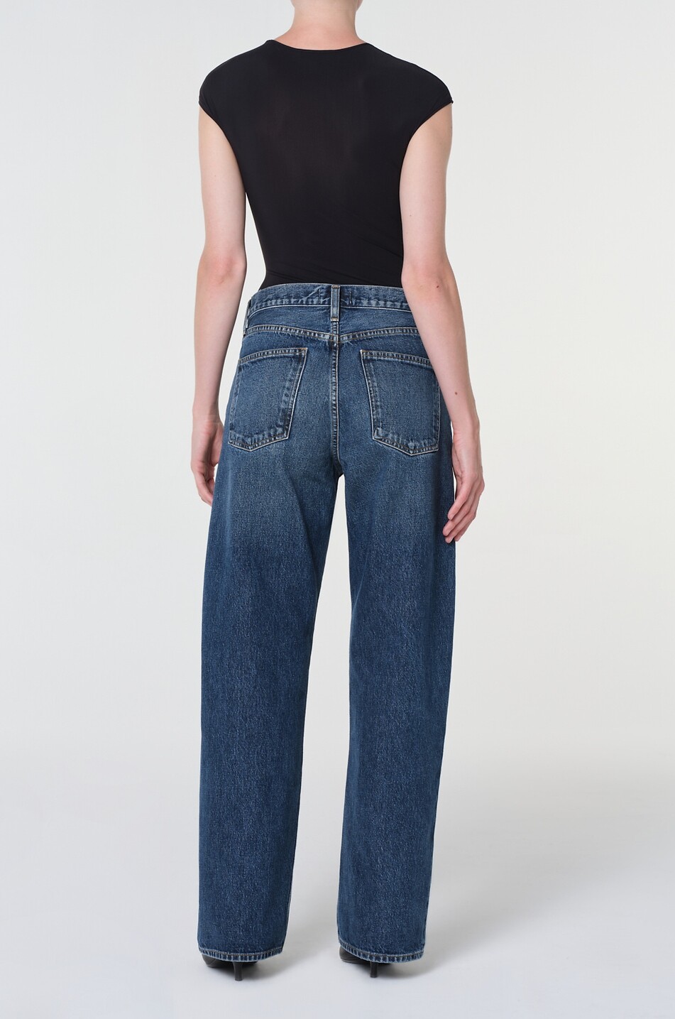 AGOLDE Arc 32 Shortwave straight denim jeans Women DARK BLUE 3