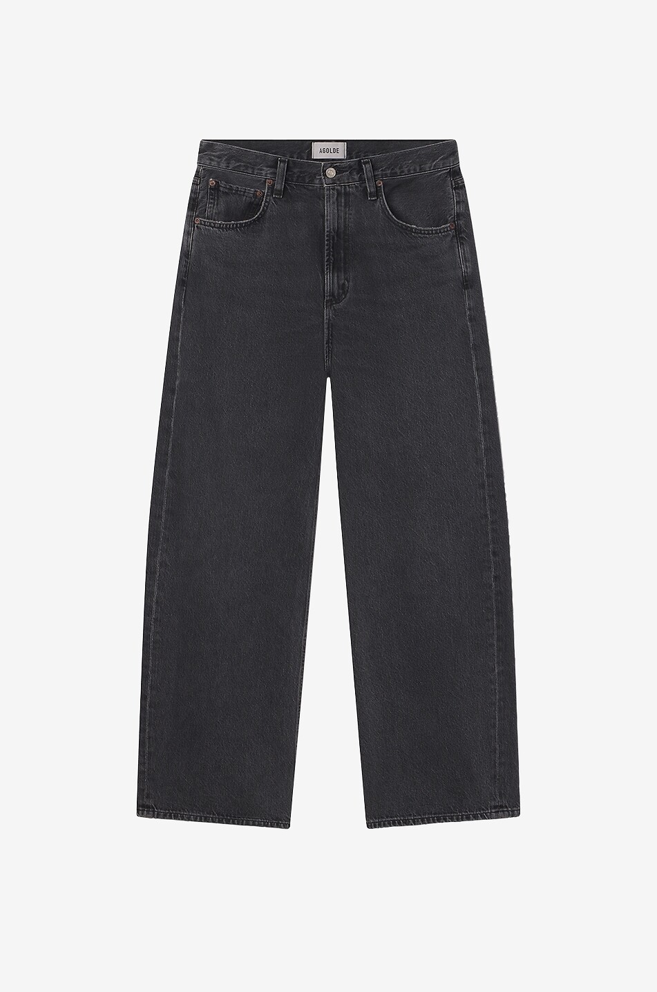 AGOLDE Jean incurvé décontracté Low Curve Symbolic Femme GRIS FONCÉ 1