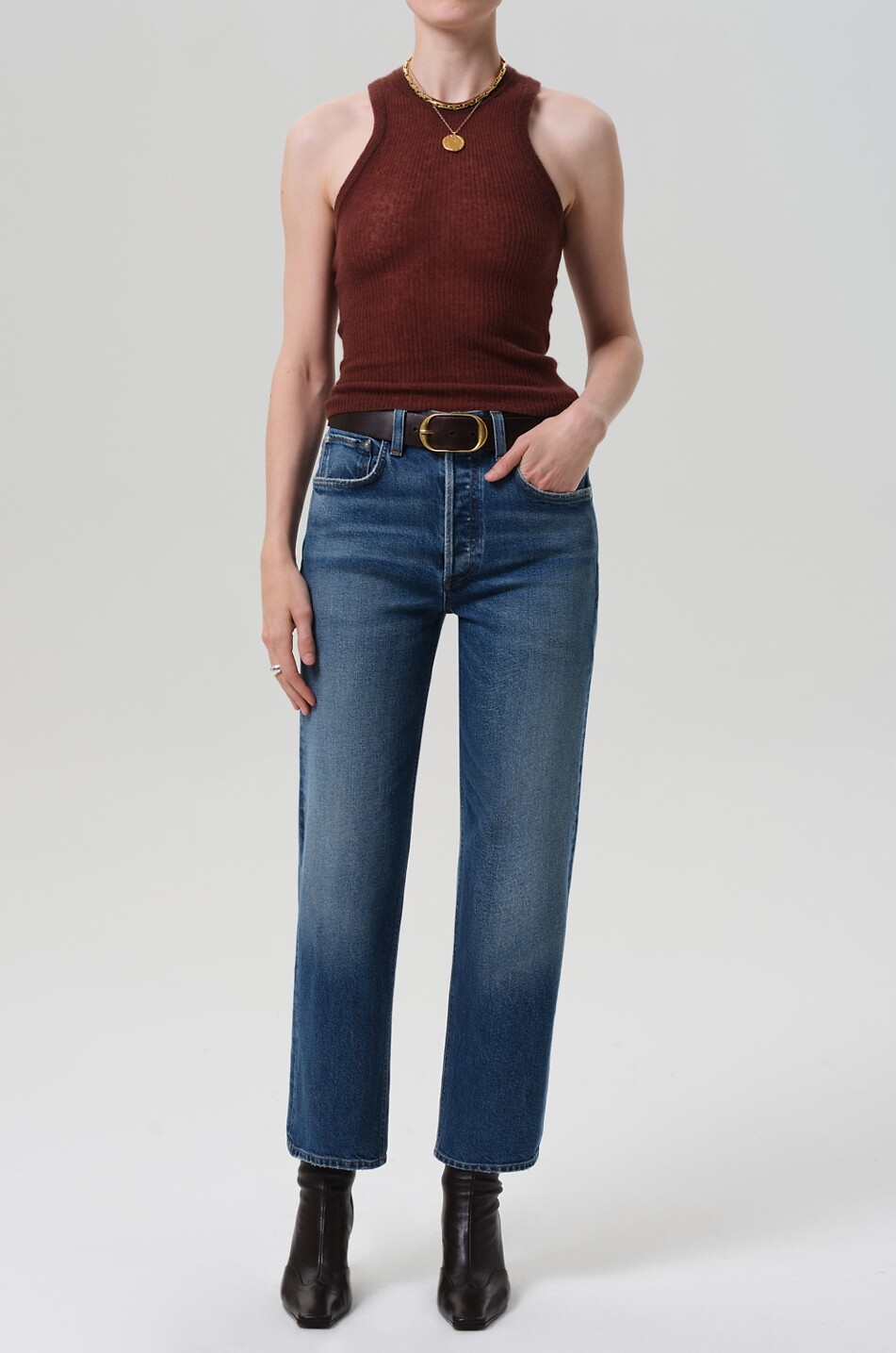 CITIZENS OF HUMANITY Gerade lässige Jeans Delfina Straight Coco Damen BLAU 2