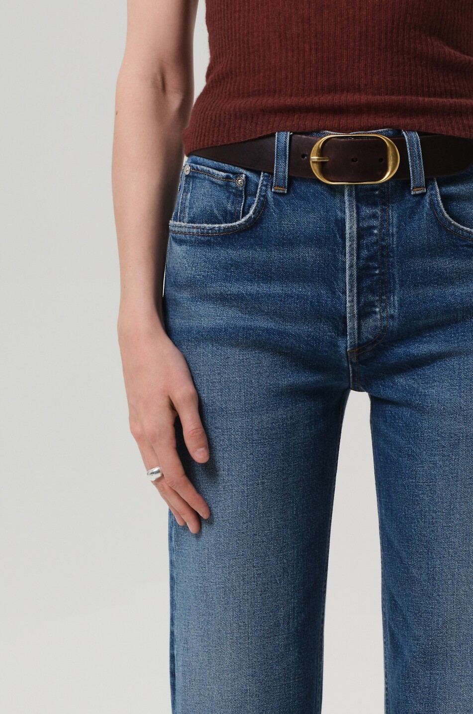 CITIZENS OF HUMANITY Gerade lässige Jeans Delfina Straight Coco Damen BLAU 4