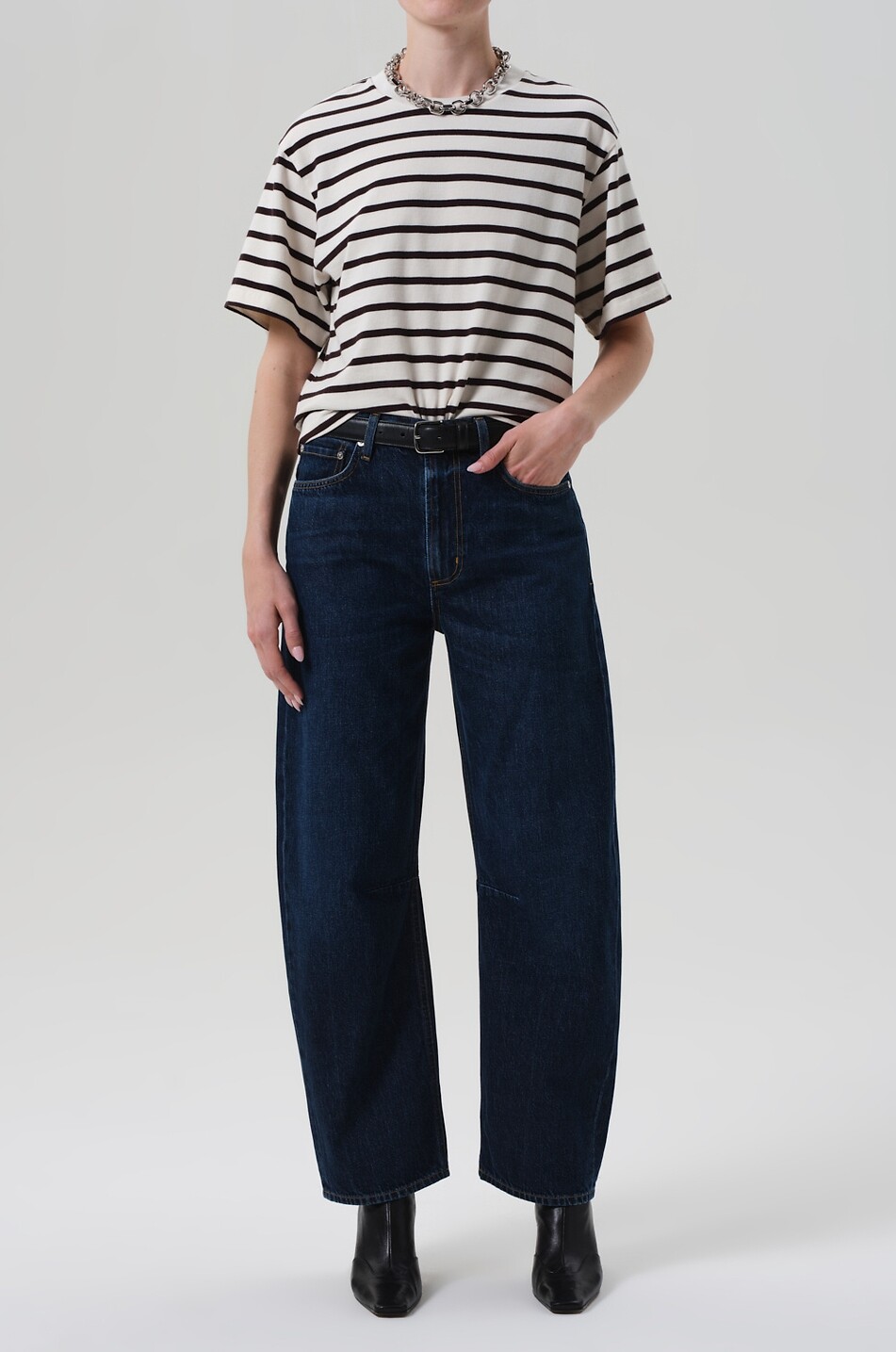 CITIZENS OF HUMANITY Miro Medina relaxed barrel leg jeans Women DARK BLUE 2