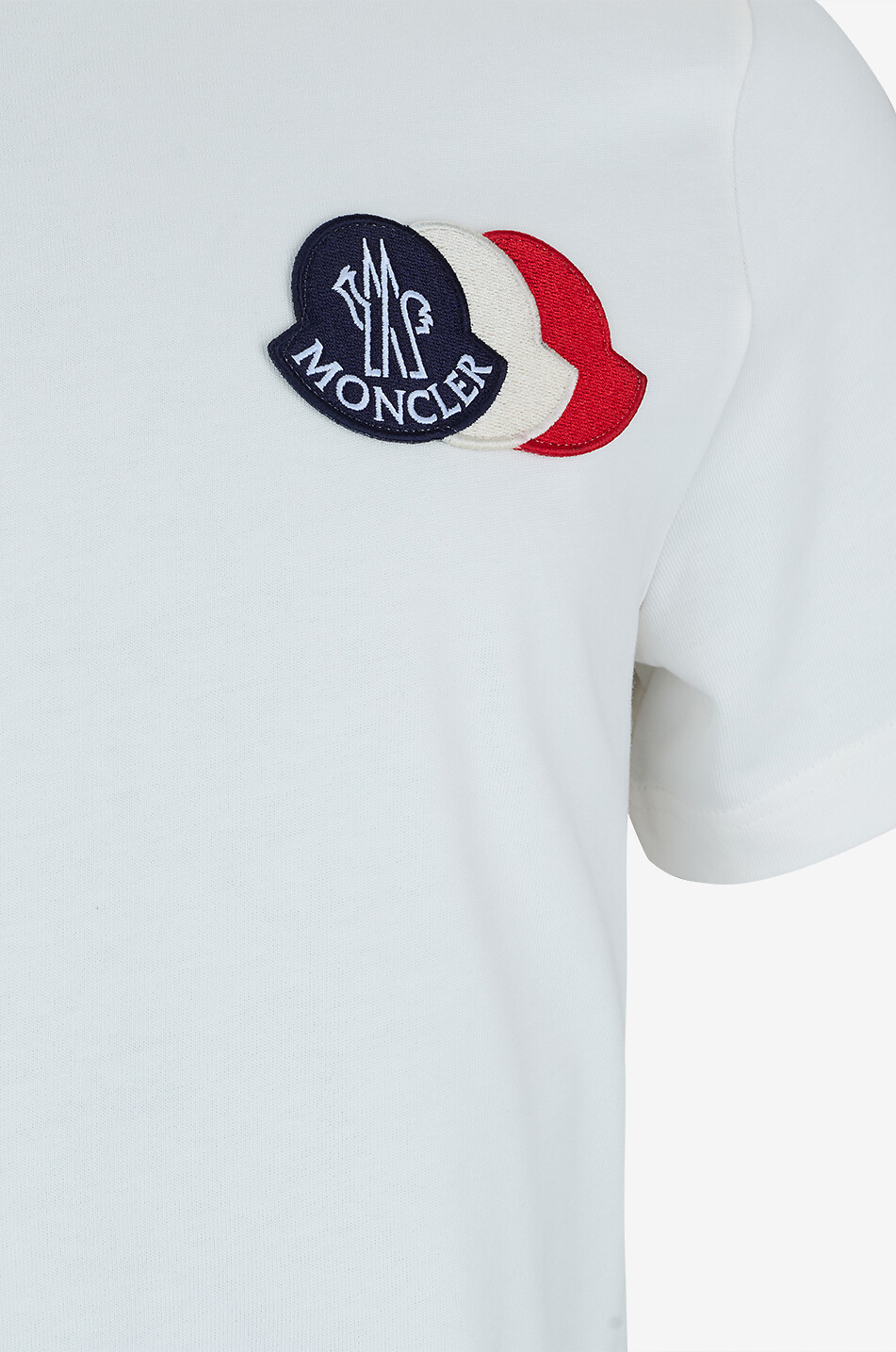 MONCLER T-shirt à col rond en jersey Homme BLANC 3