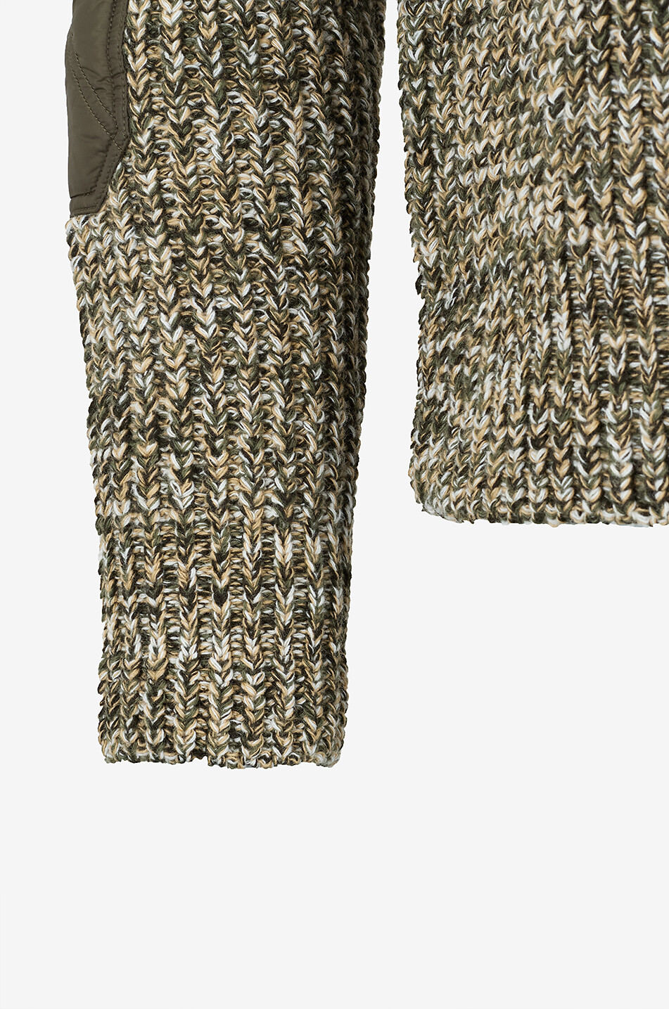 MONCLER GRENOBLE Pull à col roulé en maille chinée Homme VERT 3