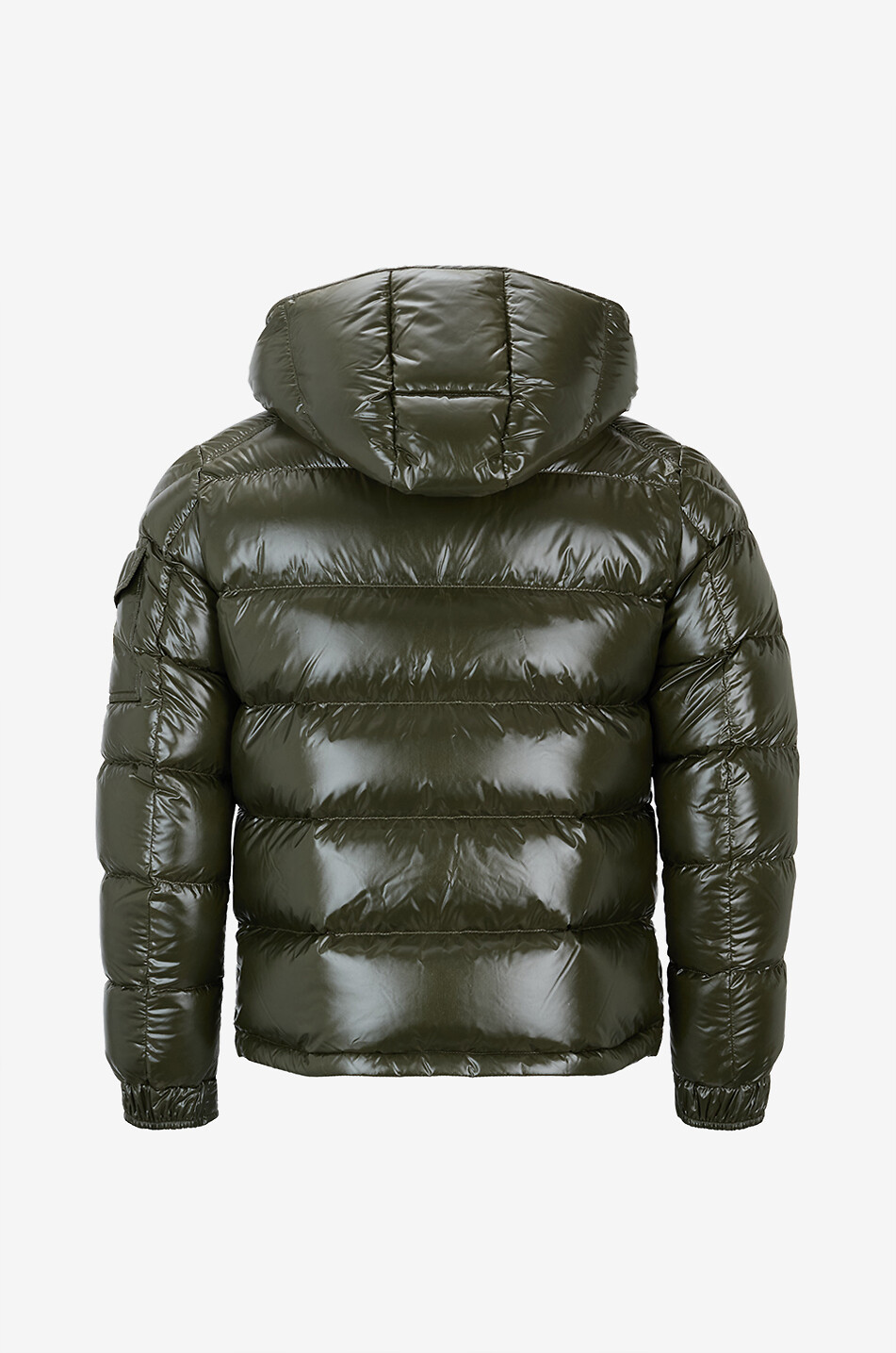 MONCLER Kurze Kapuzendaunenjacke aus Lack-Nylon Moncler Maya Herren GRÜN 2