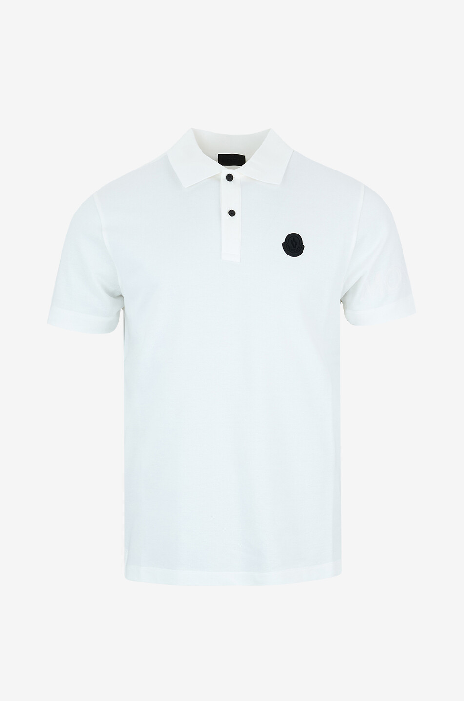 MONCLER Poloshirt aus Strickjersey mit Polokragen Herren WEISS 1