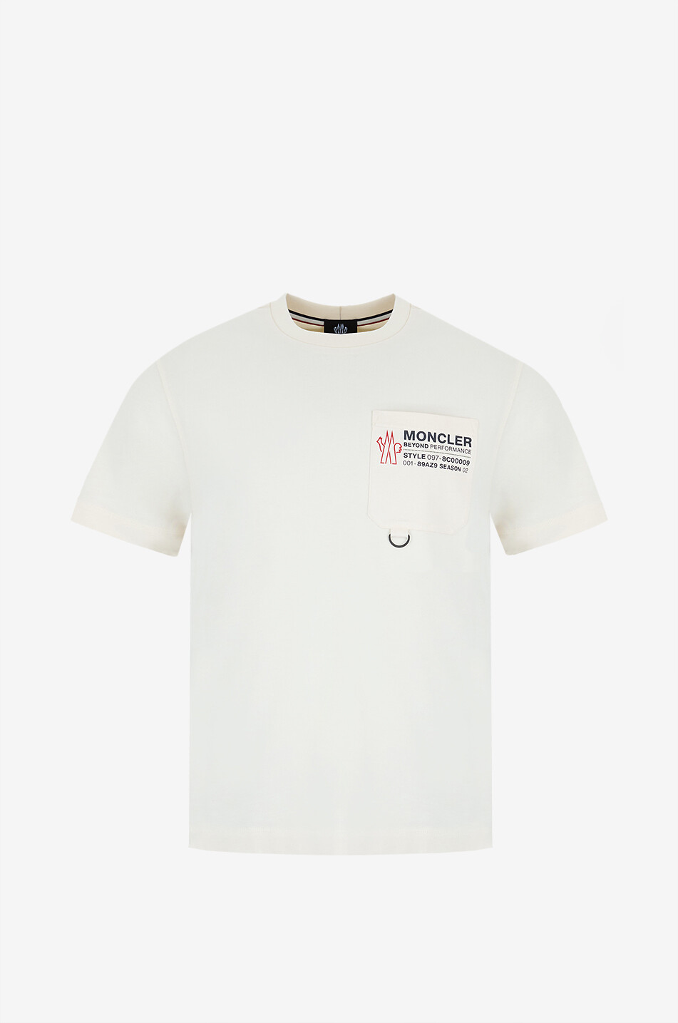MONCLER GRENOBLE Rundhals T-Shirt aus Jersey mit Logo Herren WEISS 1