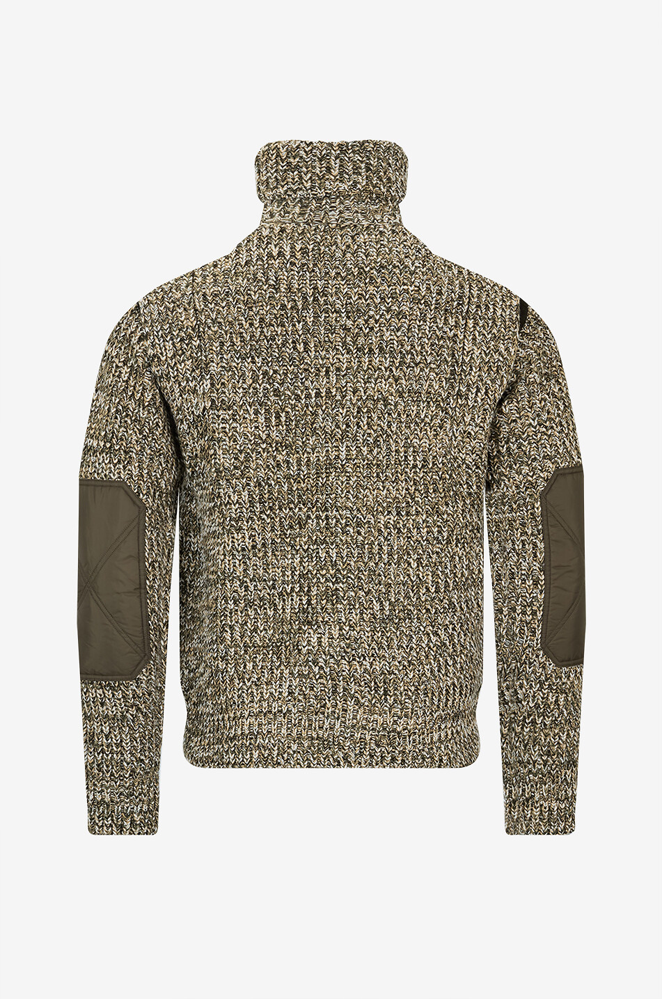 MONCLER GRENOBLE Pull à col roulé en maille chinée Homme VERT 2