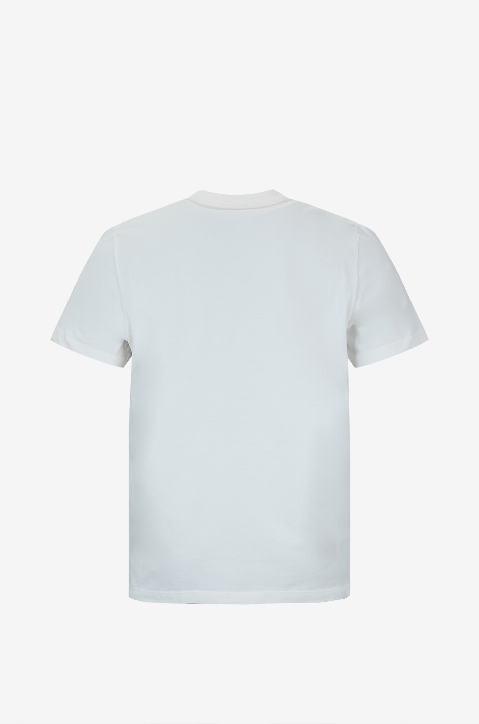 MONCLER Embroidered jersey round neck t-shirt Men WHITE 2