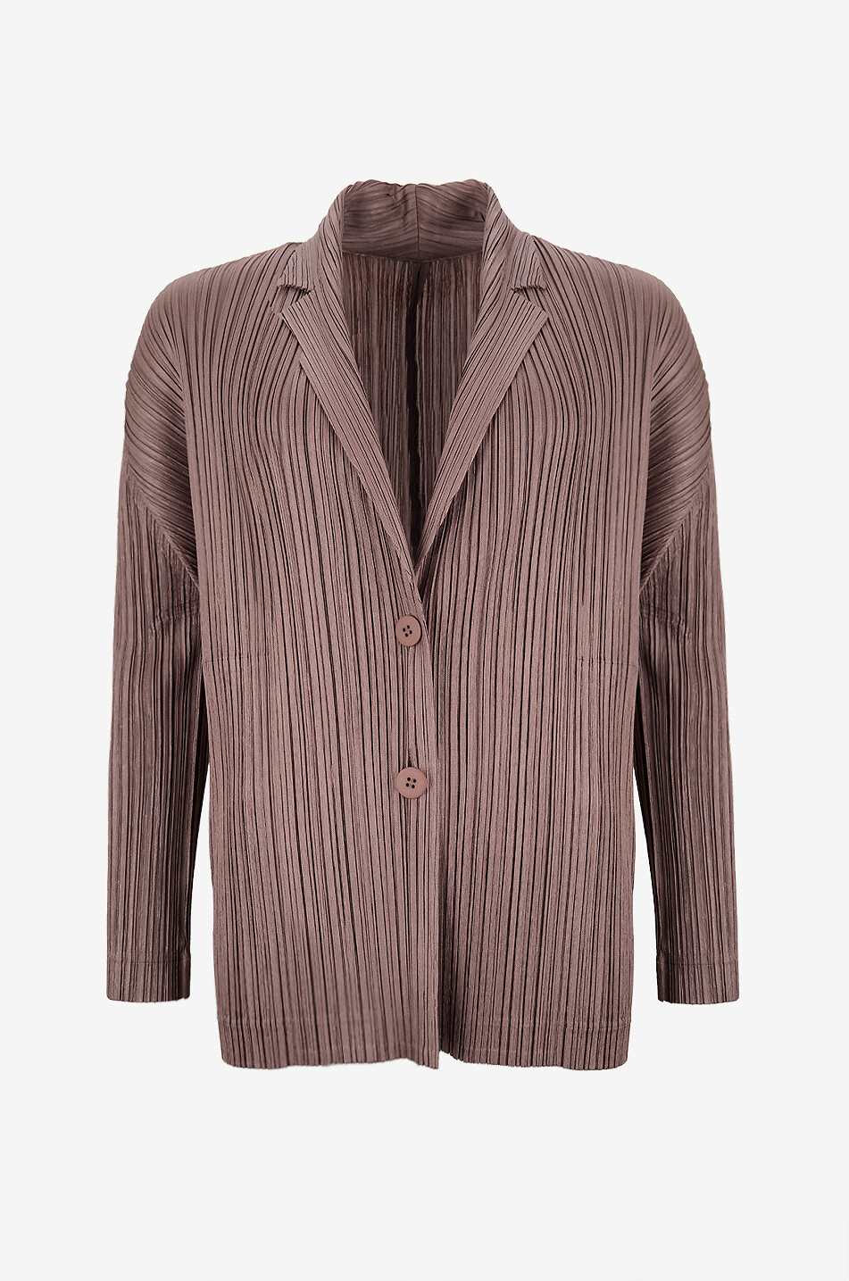 PLEATS PLEASE Kurzer Tweed-Blazer mit Reverskragen Heritage Damen BRAUN 1