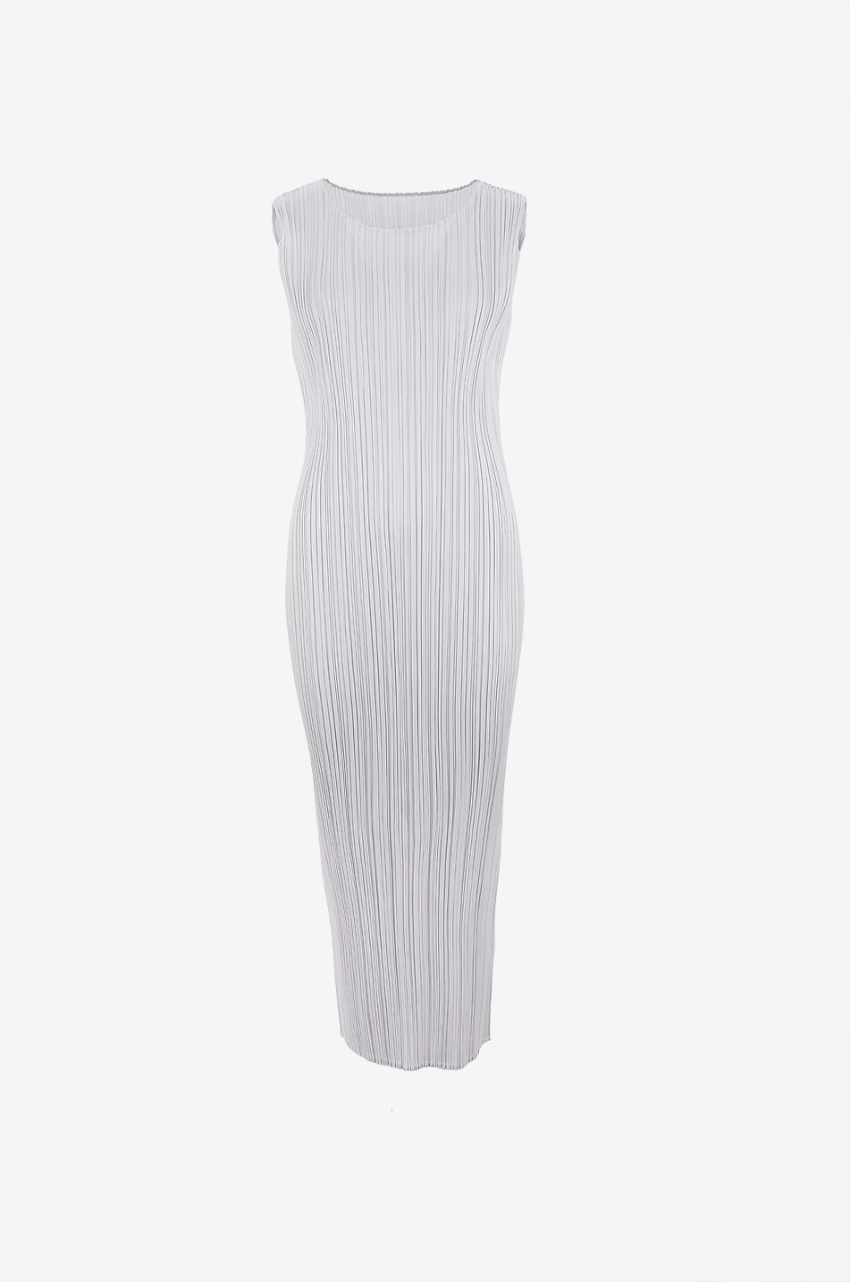 PLEATS PLEASE Ärmelloses Schlauchkleid aus plissiertem Crêpe Damen HELLGRAU 1
