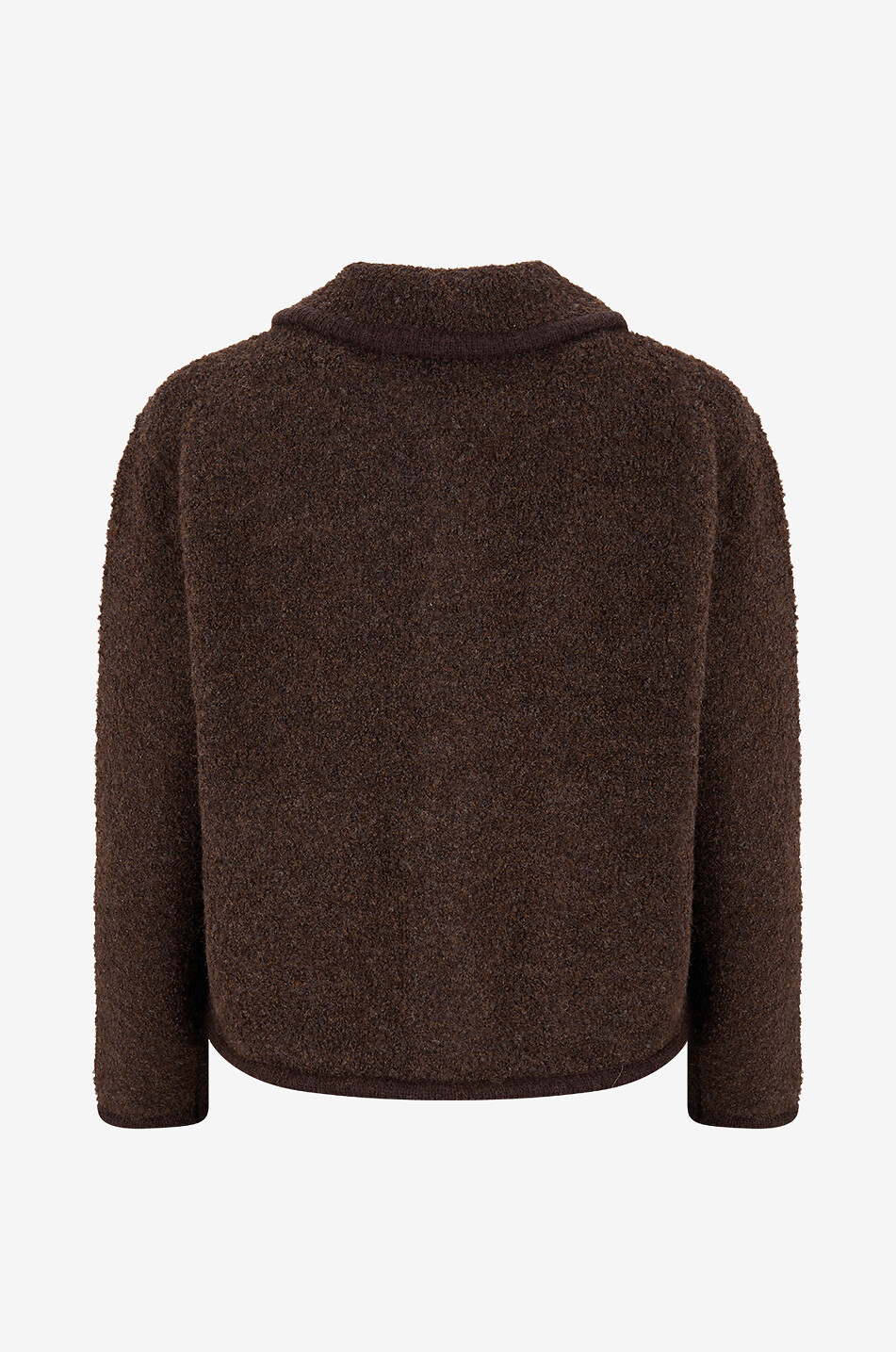 DUNST Lightweight knit collared jacket Women BROWN 2