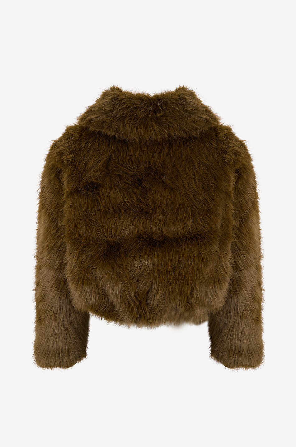 THE FRANKIE SHOP Hope fluffy faux fur short coat Women DARK GREEN 2