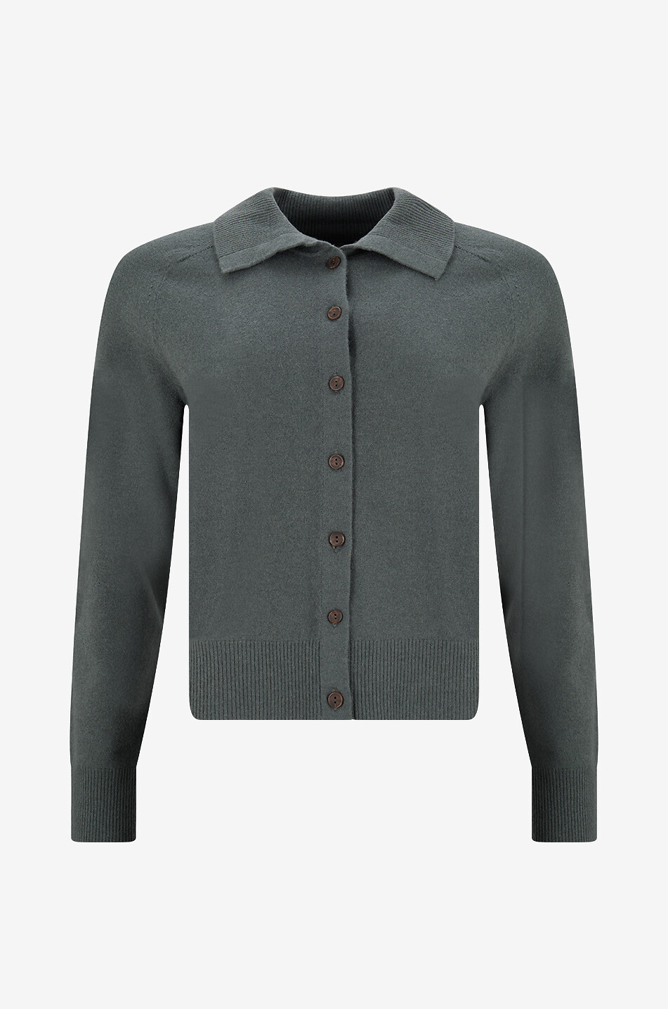 Strickjacke aus Jersey mit Stehkragen