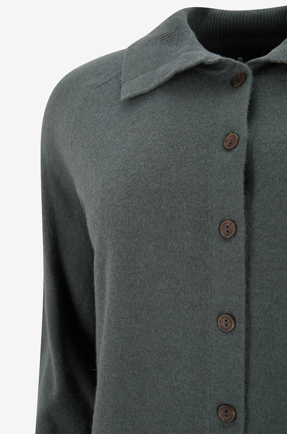 VINCE Strickjacke aus Jersey mit Stehkragen Damen GRÜN 3