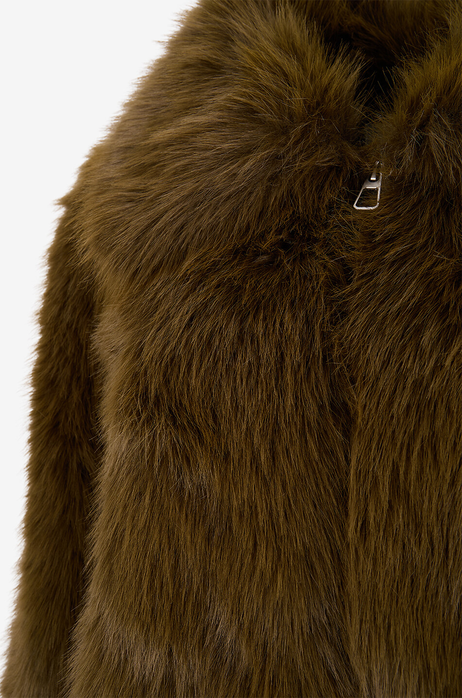 THE FRANKIE SHOP Hope fluffy faux fur short coat Women DARK GREEN 3