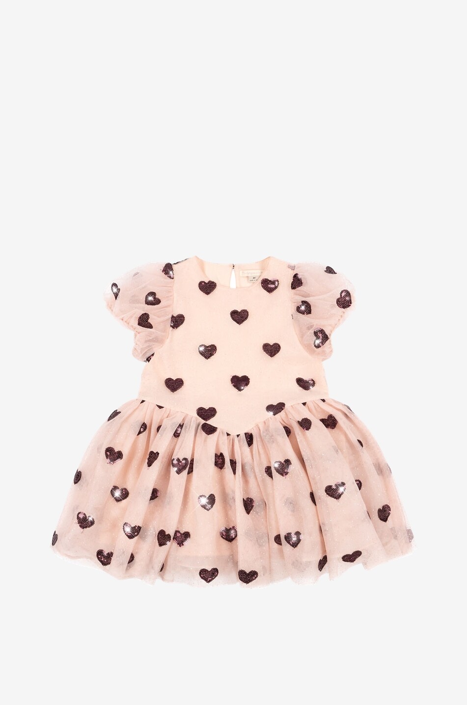 KONGES SLØJD Heartlily sequin heart tulle girl's dress Girl PINK 1