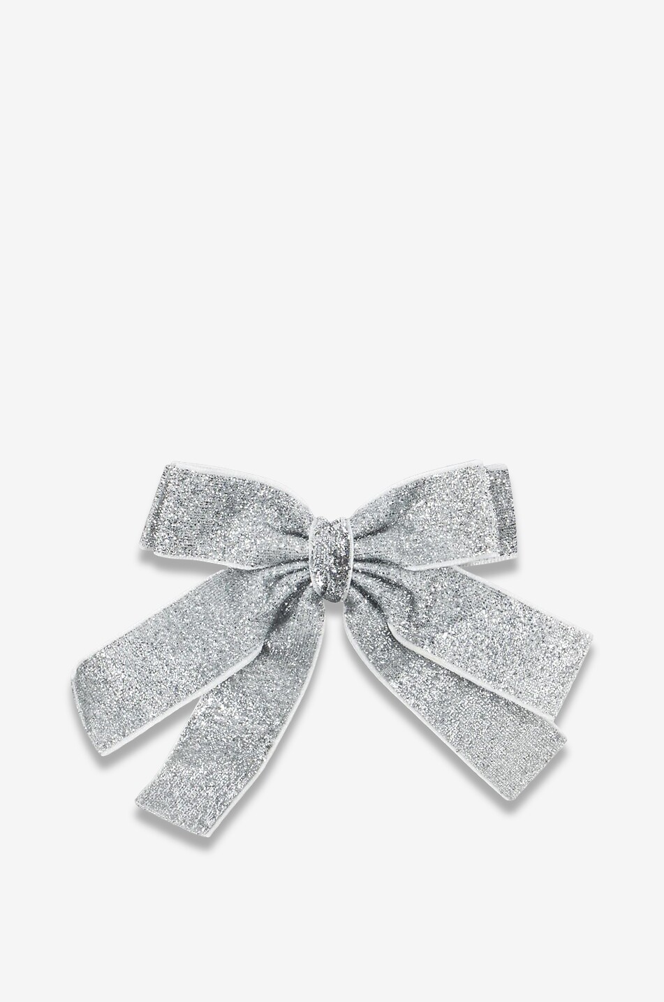 KONGES SLØJD Barrette nœud en velours scintillant fille Fille GRIS 2