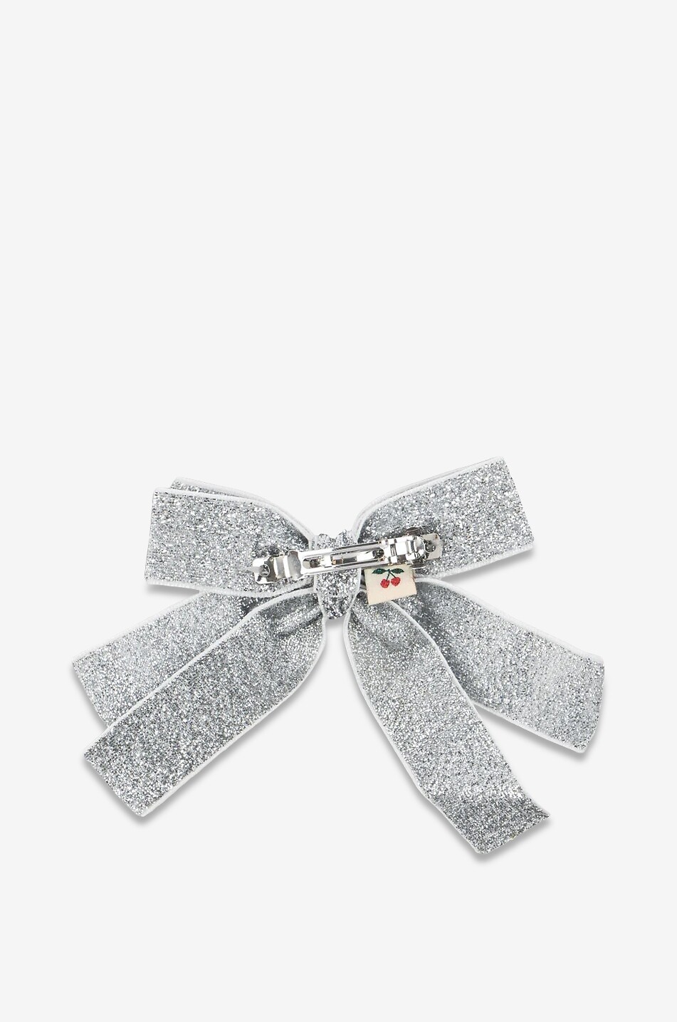 KONGES SLØJD Barrette nœud en velours scintillant fille Fille GRIS 4