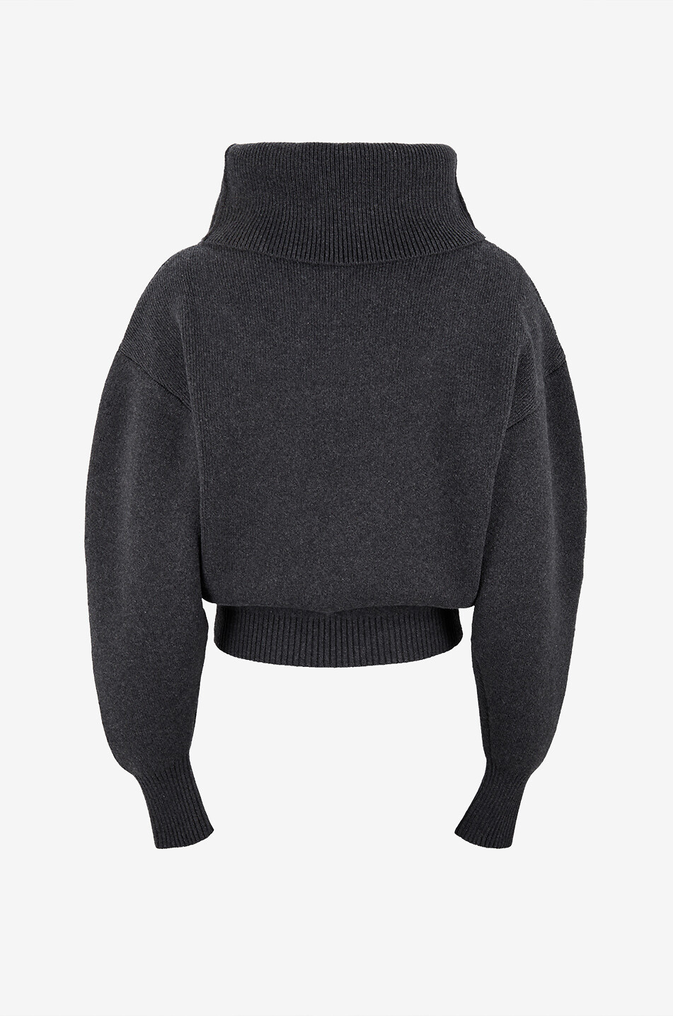 JACQUEMUS Pallone turtleneck knitted pullover Women DARK GREY 2