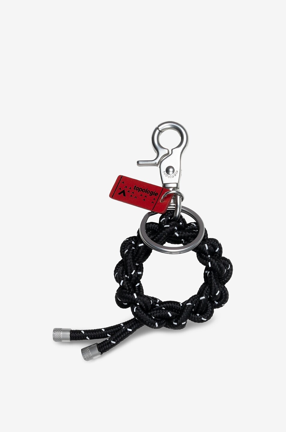 TOPOLOGIE Porte-clés rond tressé Krans Homme NOIR 1