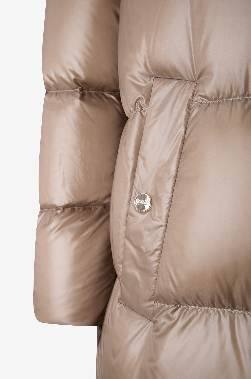 HERNO Doudoune longue matelassée à col montant Femme MARRON 3