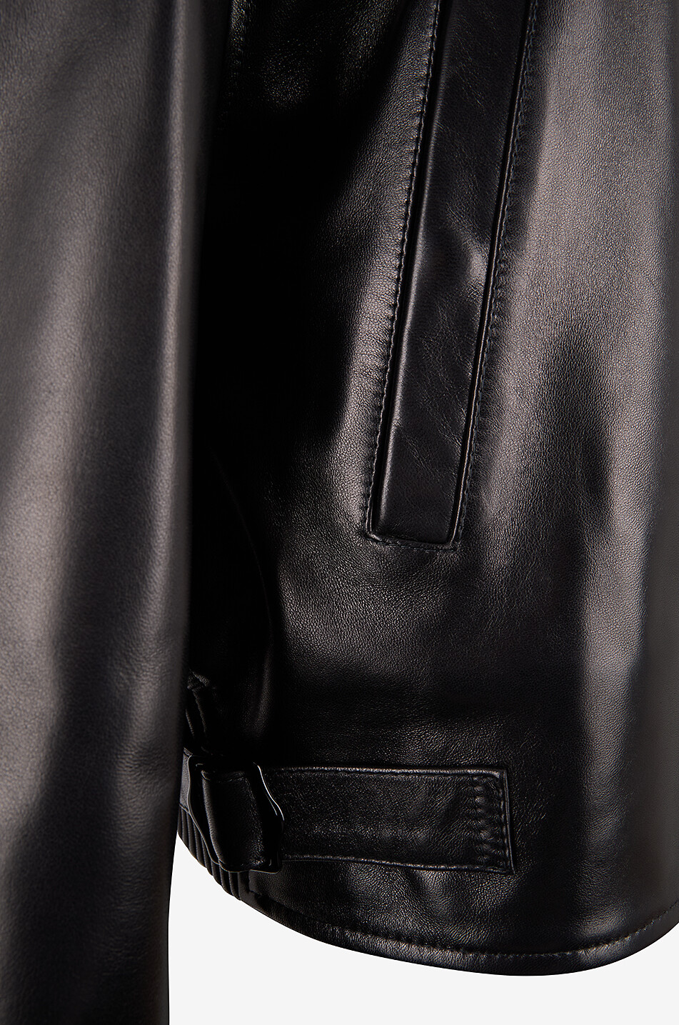 PHOEBE PHILO Sept Drop glossy leather cropped jacket Women BLACK 3