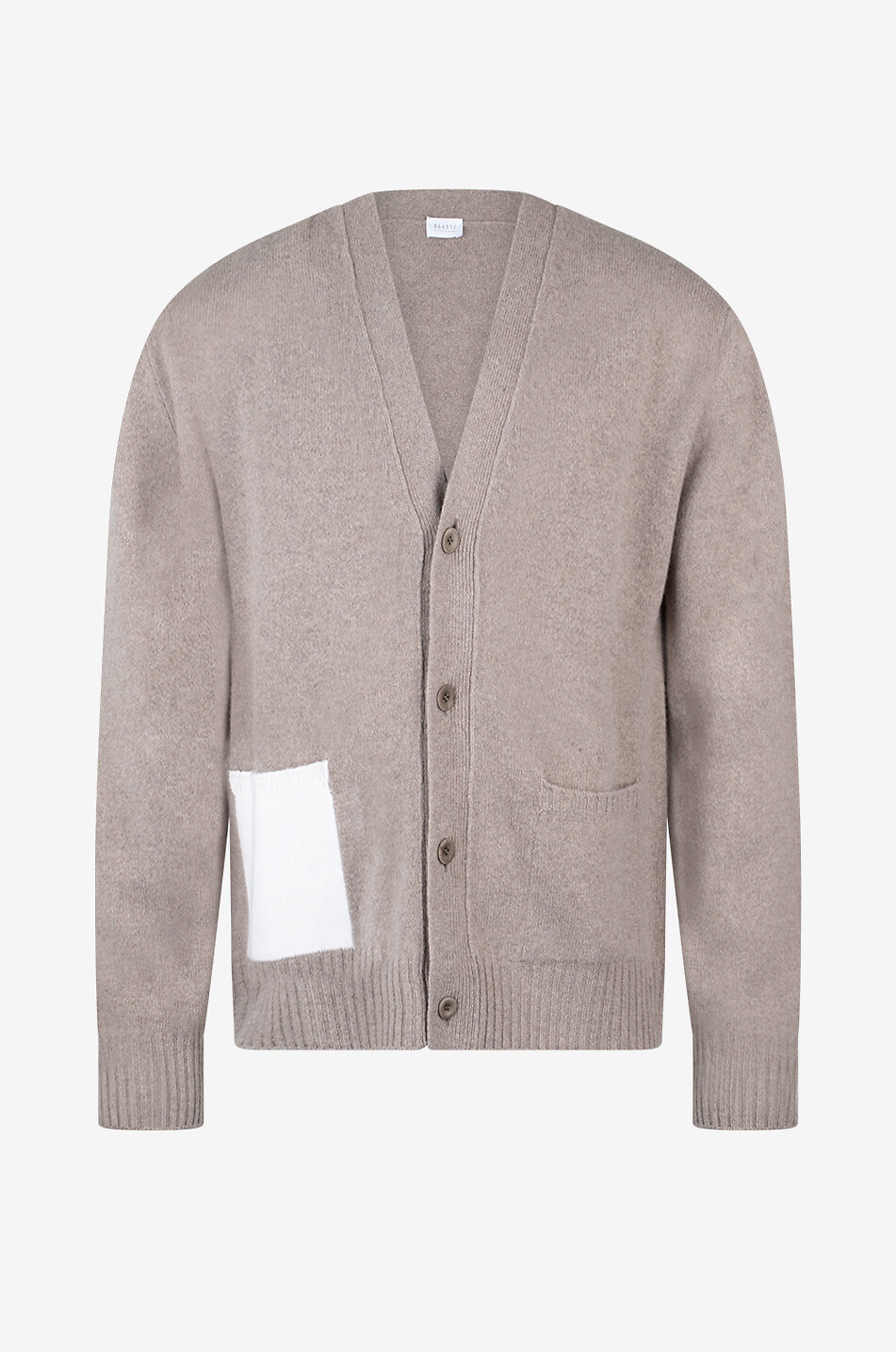 04651/ Cardigan à col v en maille à poches Homme MARRON 1