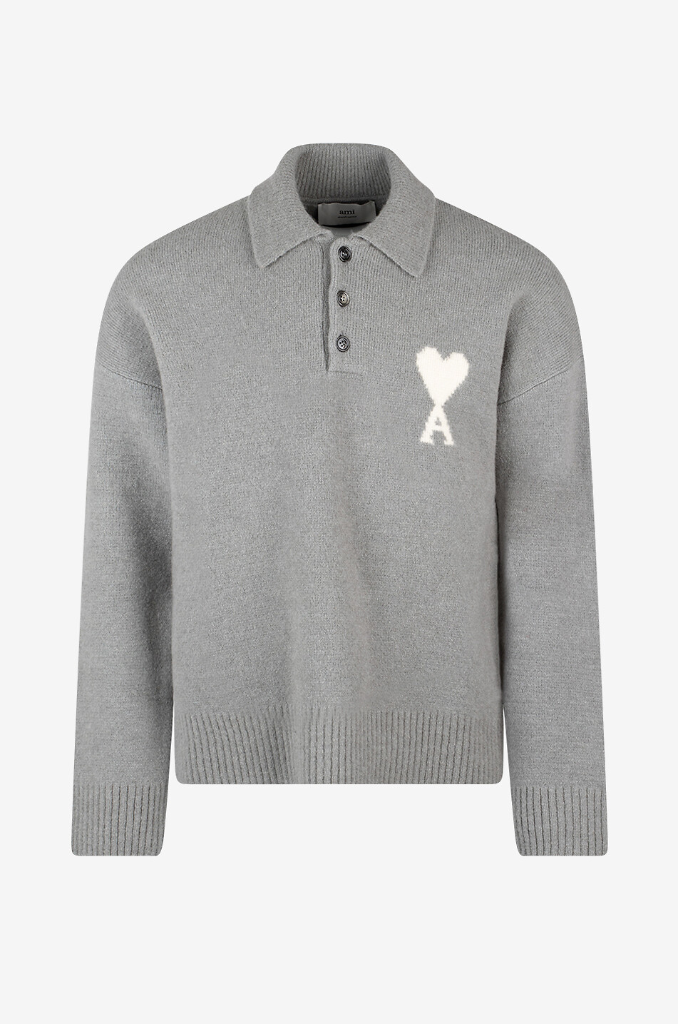 Alpaga-Strickpullover mit Polokragen