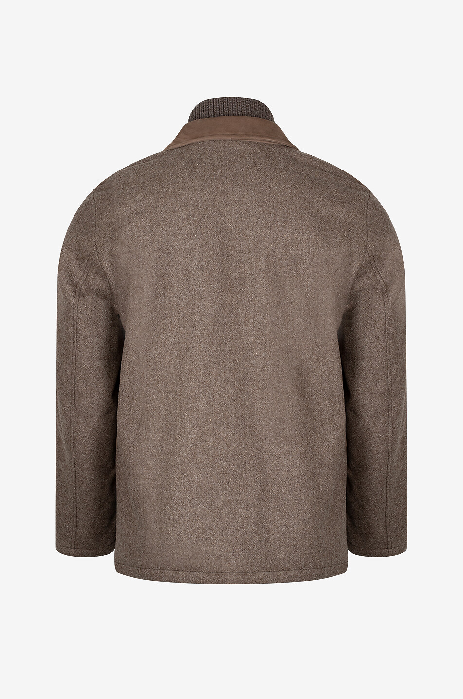 GIMO'S Short suede jacket with lapel collar Men LIGHT BROWN 2