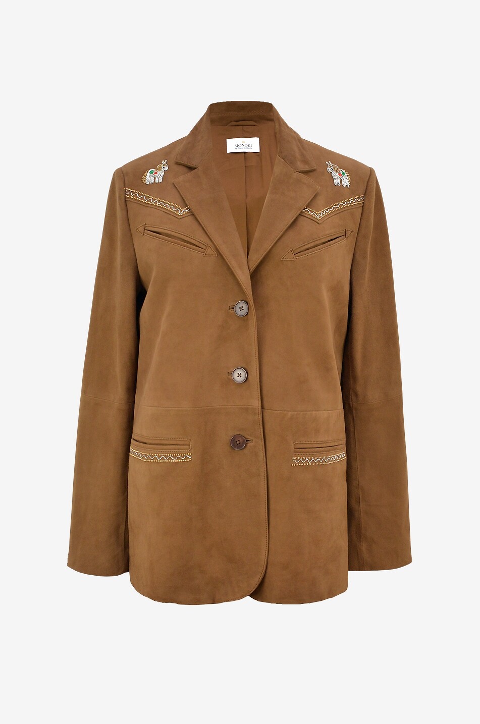 Malone embroidered suede lightweight jacket