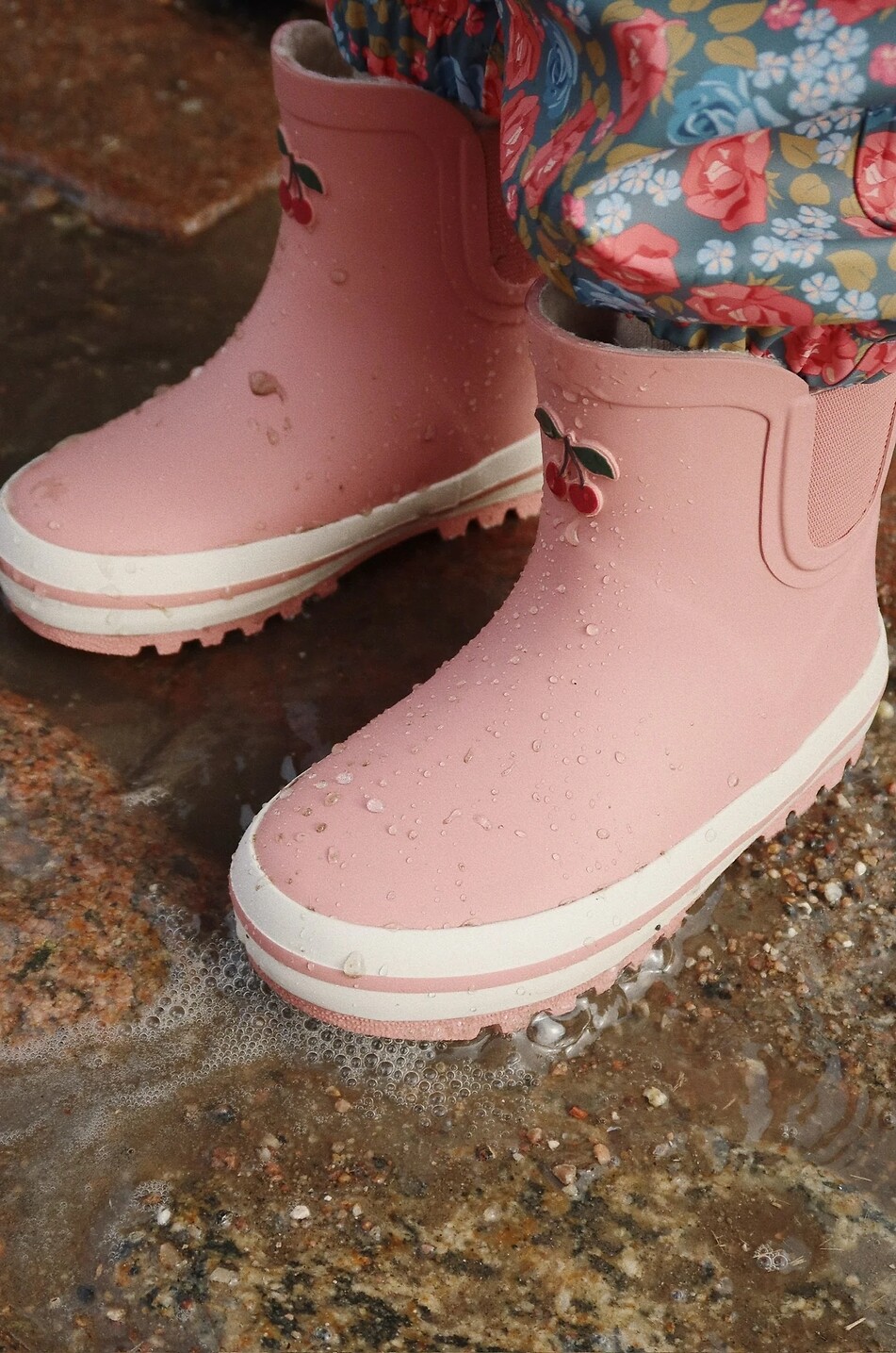 KONGES SLØJD Roi children's faux-fur lined rain boots Unisex DARK PINK 3