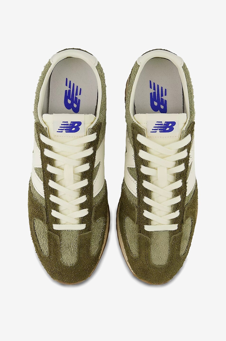 NEW BALANCE 471 mesh and suede low-top lace-up sneakers Men KHAKI 4