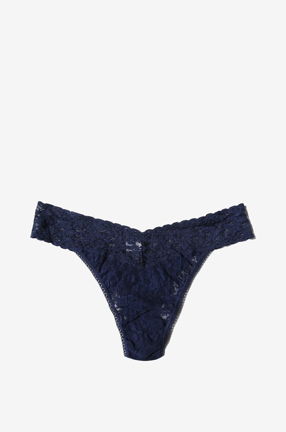 HANKY PANKY High-waisted lace string thong Women DARK BLUE 1
