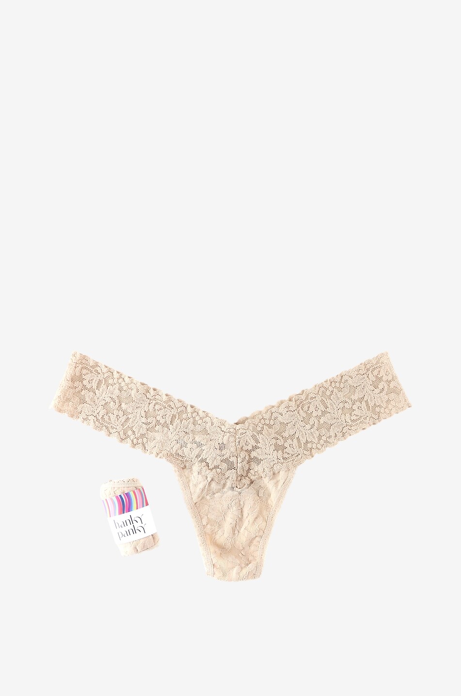 HANKY PANKY Low-rise lace string thong Women Light beige 1