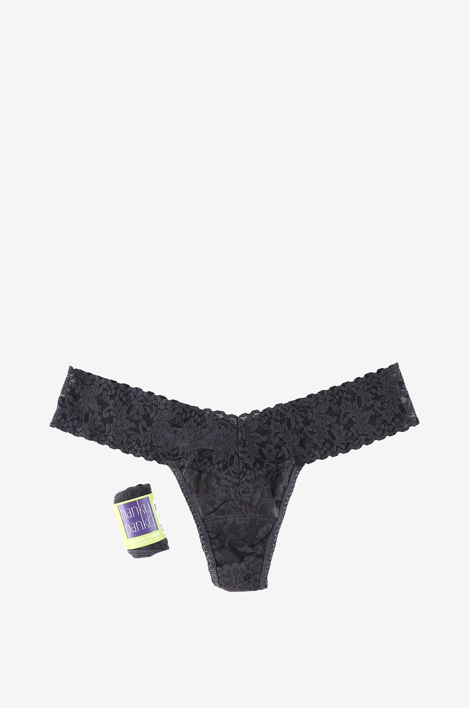 HANKY PANKY Low-rise lace string thong Women GREY 1