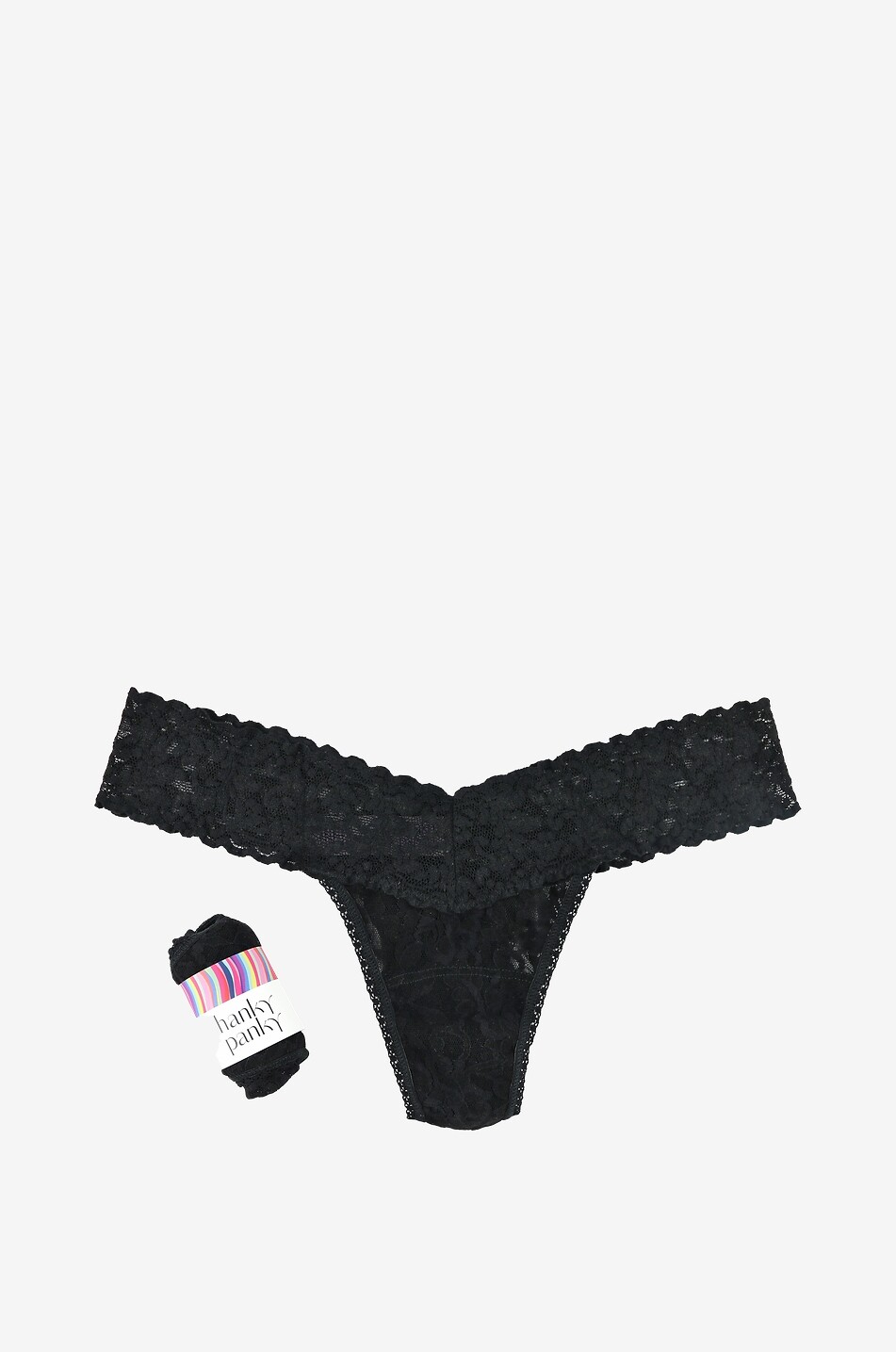 HANKY PANKY Low-rise lace string thong Women BLACK 1