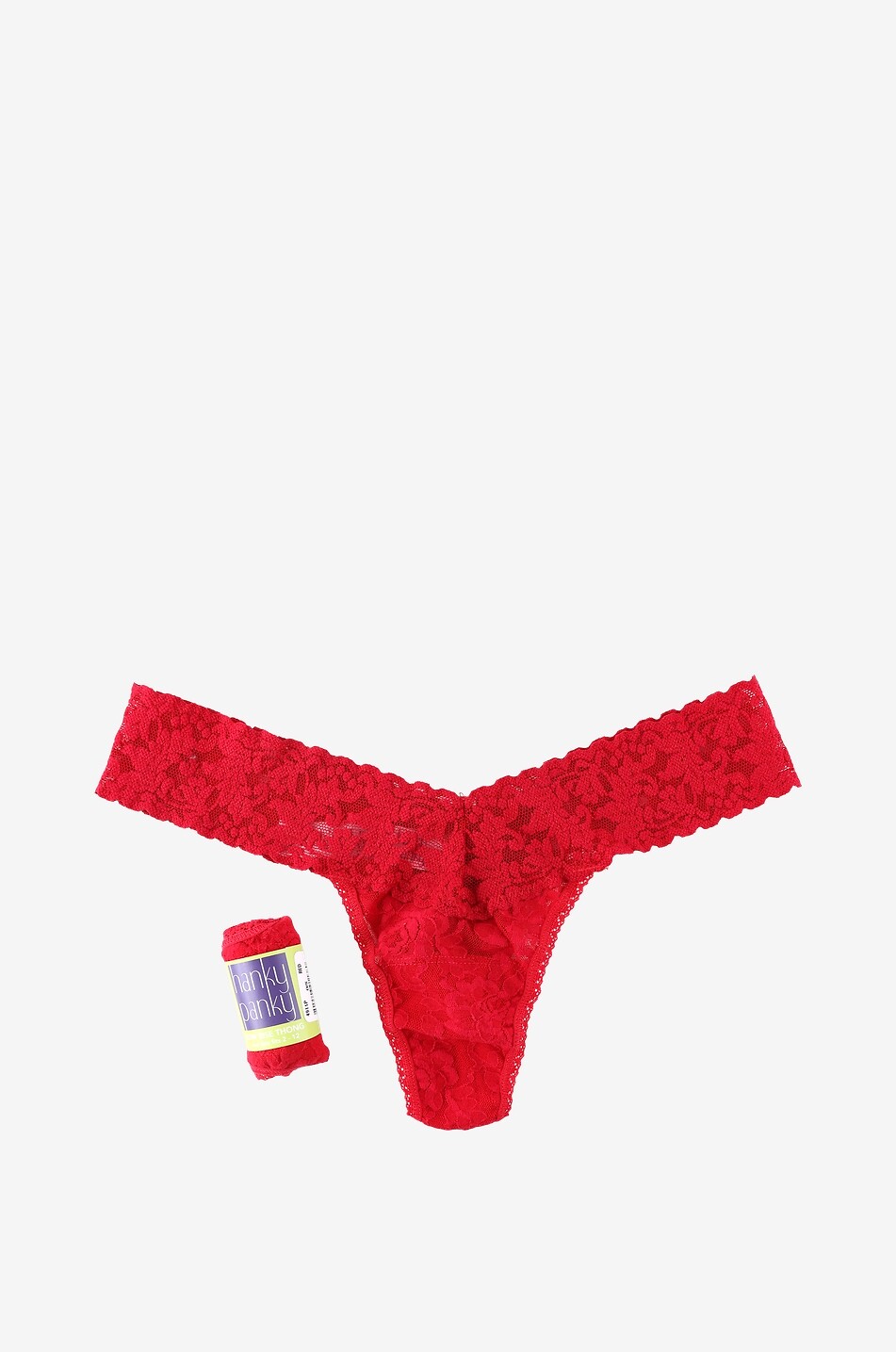HANKY PANKY Low-rise lace string thong Women RED 1