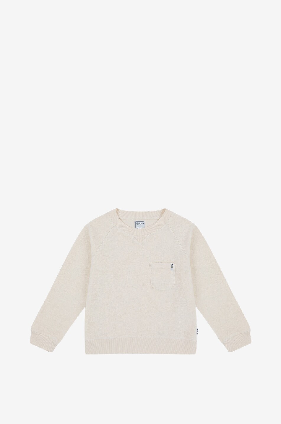 J&JOSH Sweat-shirt à col rond et poche poitrine garçon Garçon BLANC CASSE 1