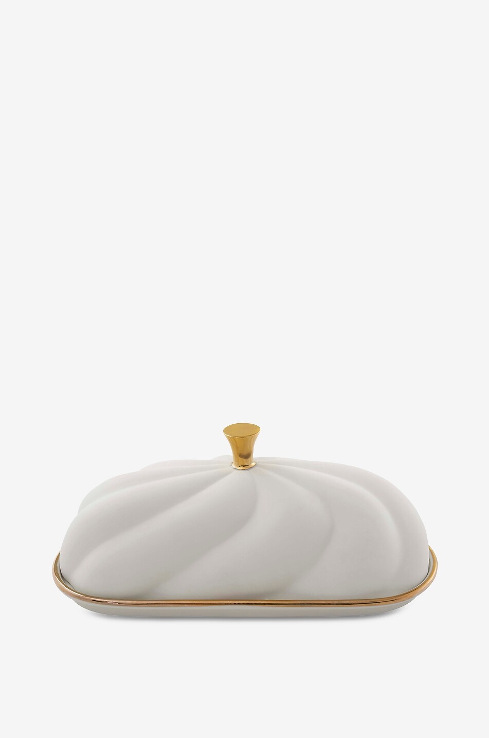 JONATHAN ADLER Beurrier rectangulaire en porcelaine Geneva Maison BLANC 1