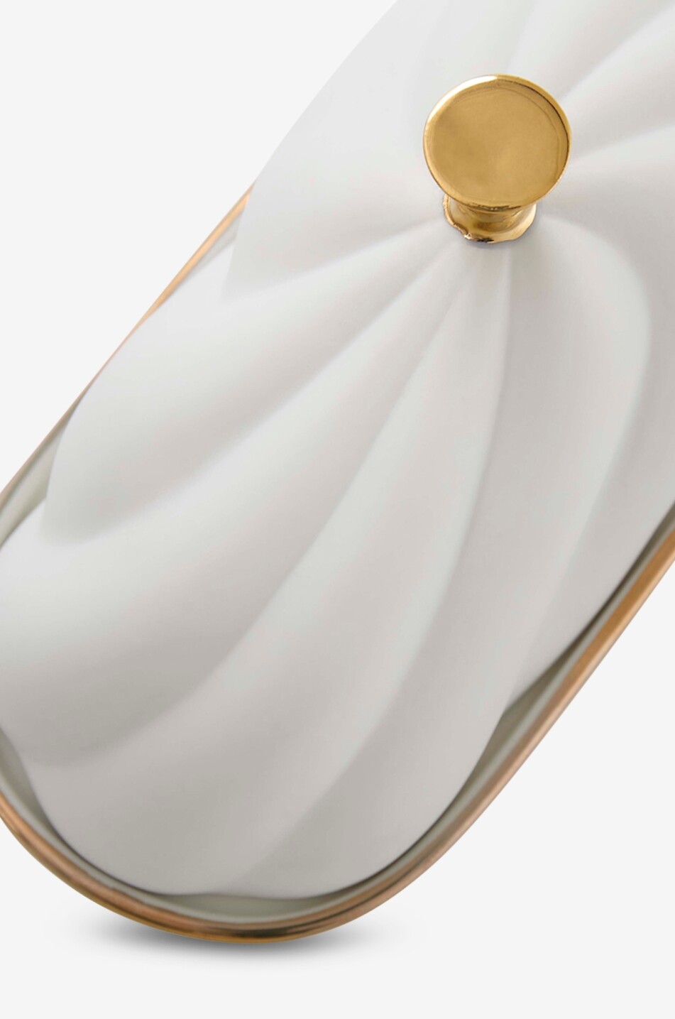 JONATHAN ADLER Beurrier rectangulaire en porcelaine Geneva Maison BLANC 3