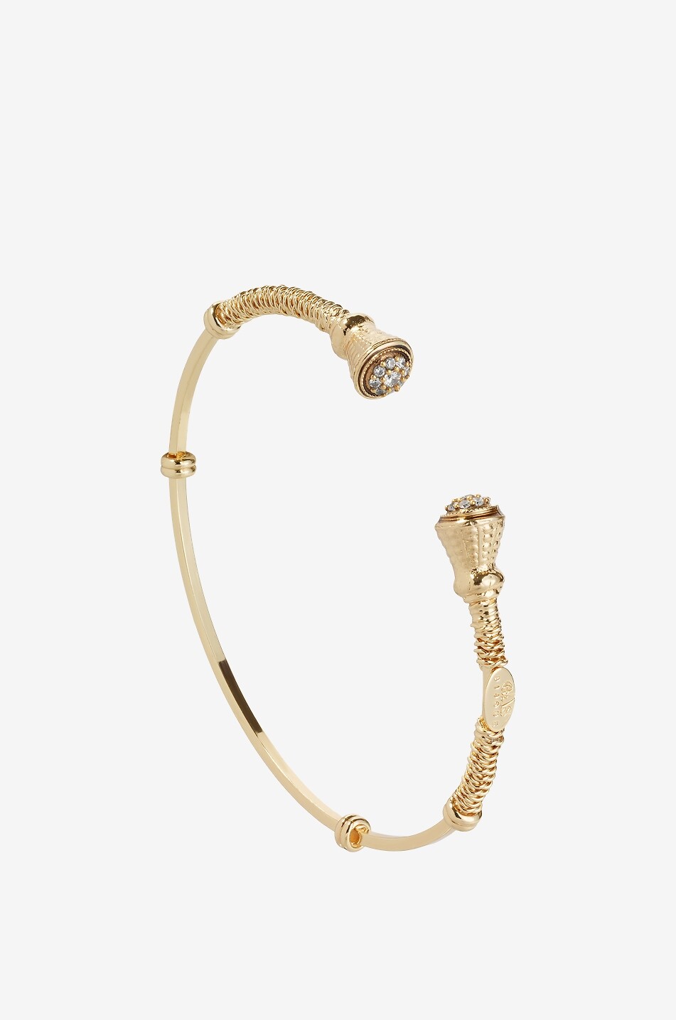 GAS BIJOUX Goldener Armreif mit Strass Épique Grand Modèle Damen GOLDEN 2