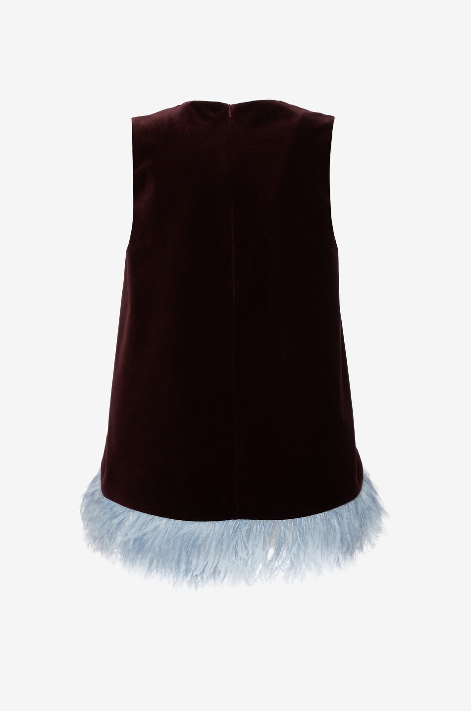 LA DOUBLEJ Top sans manches en velours à col rond La Scala Femme ROUGE FONCÉ 2