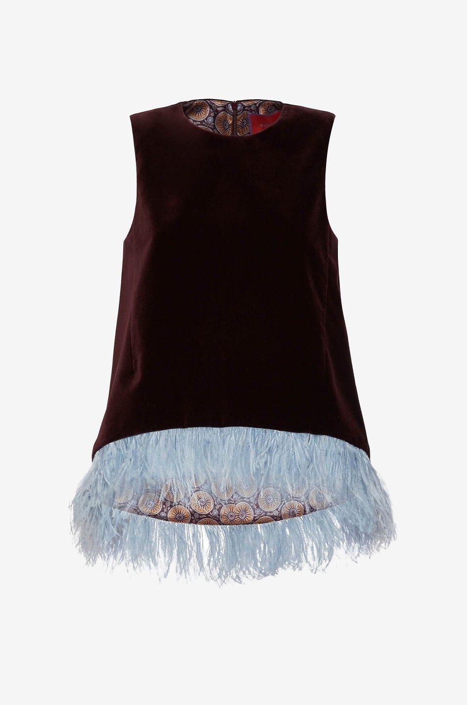 LA DOUBLEJ Top sans manches en velours à col rond La Scala Femme ROUGE FONCÉ 1